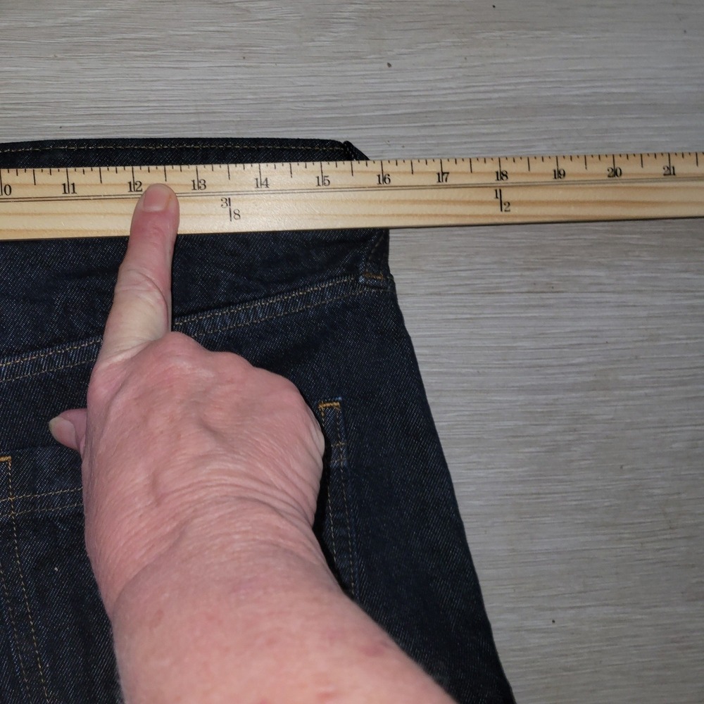 Banana Republic High Rise Dark Wash Denim Jeans 10 wide leg Y2K Streetwear comfy - Picture 6 of 9